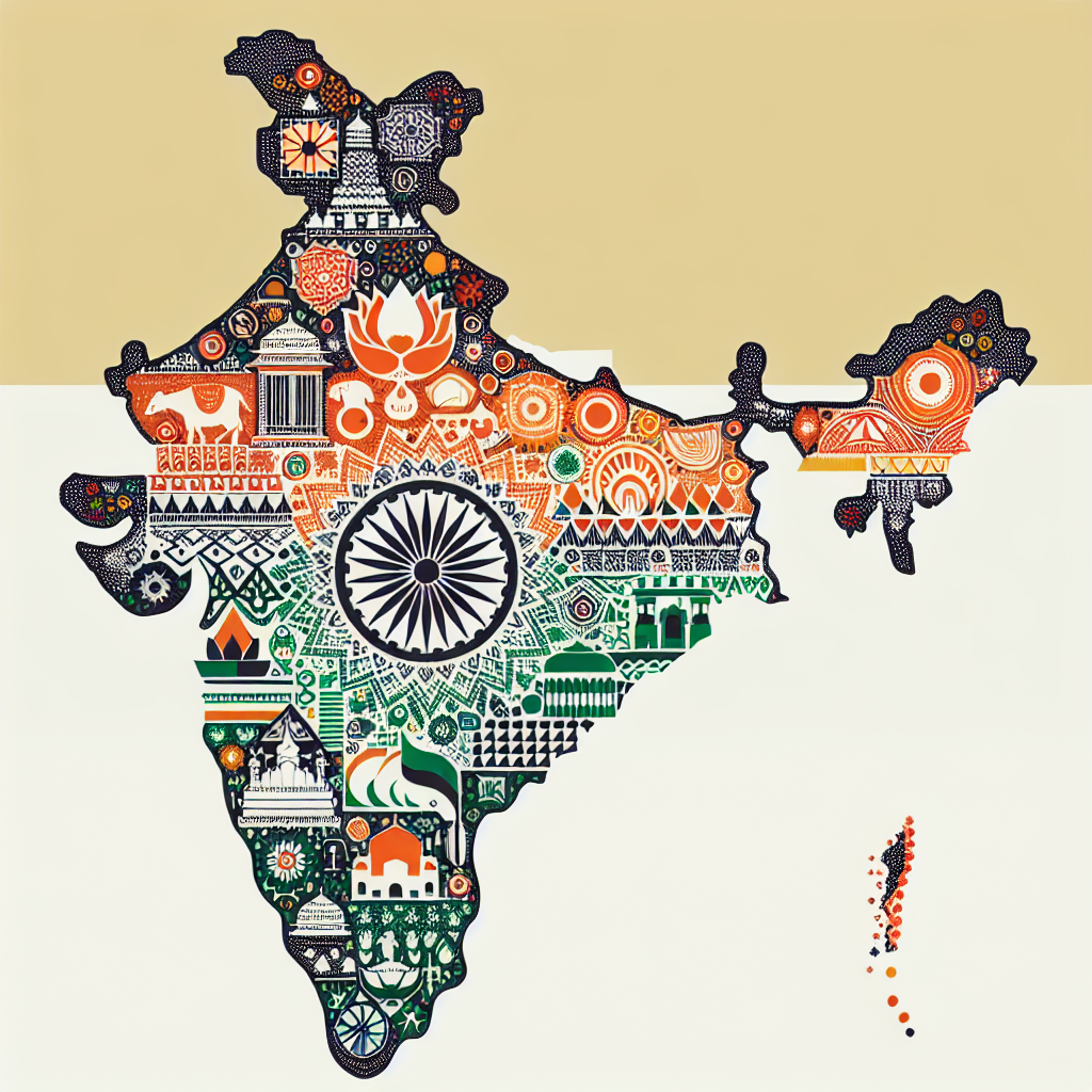 Artistic Map of India