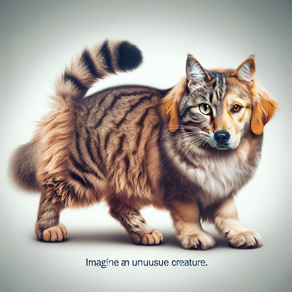 Cat Dog Hybrid: Furry Mashup of Cat and Dog Features