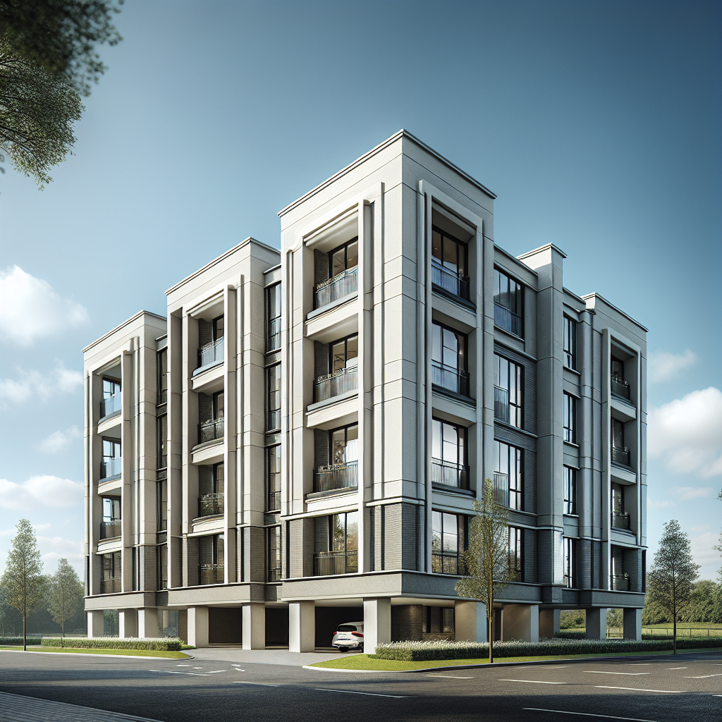 4 Storey Residential Building with Modern Design