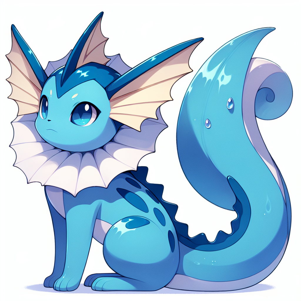 Un Vaporeon: Aquatic Creature Inspired by Nature