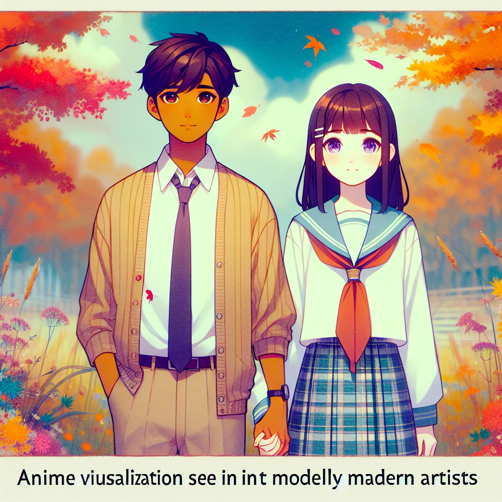 South Asian Anime Boy and Hispanic Anime Girl Holding Hands