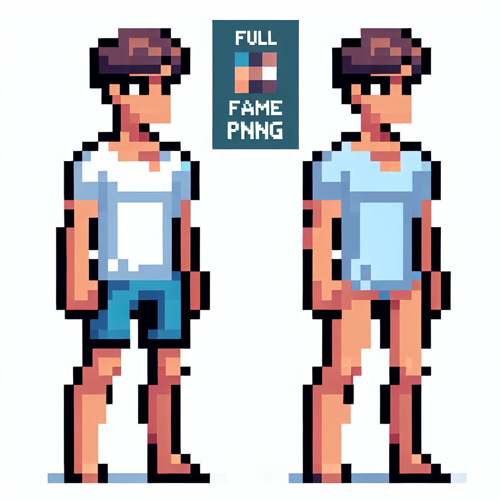 Classic 8-Bit Pixel Art Character for 2D Game Animation